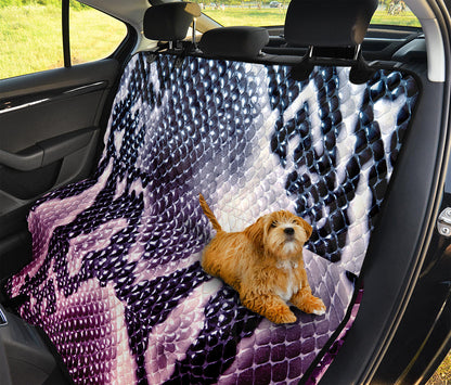 Purple And Blue Snakeskin Print Pet Car Back Seat Cover