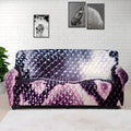 Purple And Blue Snakeskin Print Sofa Cover