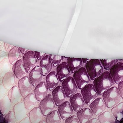 Purple And Blue Snakeskin Print Sofa Cover