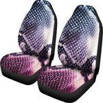 Purple And Blue Snakeskin Print Universal Fit Car Seat Covers