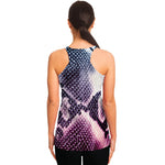 Purple And Blue Snakeskin Print Women's Racerback Tank Top