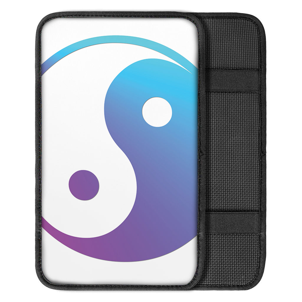 Purple And Blue Yin Yang Print Car Center Console Cover