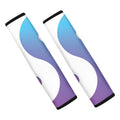 Purple And Blue Yin Yang Print Car Seat Belt Covers