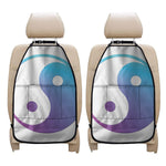 Purple And Blue Yin Yang Print Car Seat Organizers