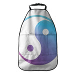 Purple And Blue Yin Yang Print Car Seat Organizers