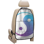 Purple And Blue Yin Yang Print Car Seat Organizers