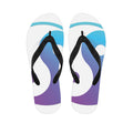 Purple And Blue Yin Yang Print Flip Flops