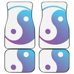 Purple And Blue Yin Yang Print Front and Back Car Floor Mats