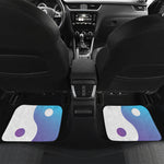 Purple And Blue Yin Yang Print Front and Back Car Floor Mats