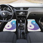 Purple And Blue Yin Yang Print Front Car Floor Mats