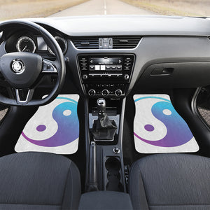 Purple And Blue Yin Yang Print Front Car Floor Mats