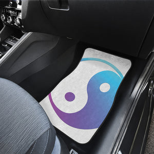 Purple And Blue Yin Yang Print Front Car Floor Mats