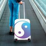 Purple And Blue Yin Yang Print Luggage Cover