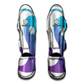Purple And Blue Yin Yang Print Muay Thai Shin Guards
