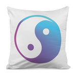 Purple And Blue Yin Yang Print Pillow Cover