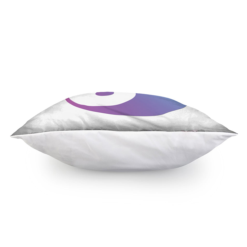 Purple And Blue Yin Yang Print Pillow Cover