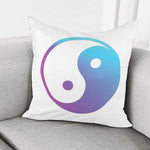 Purple And Blue Yin Yang Print Pillow Cover