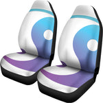 Purple And Blue Yin Yang Print Universal Fit Car Seat Covers