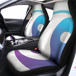 Purple And Blue Yin Yang Print Universal Fit Car Seat Covers