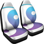 Purple And Blue Yin Yang Print Universal Fit Car Seat Covers