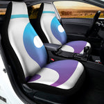 Purple And Blue Yin Yang Print Universal Fit Car Seat Covers