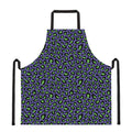 Purple And Green Leopard Pattern Print Apron