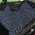 Purple And Green Leopard Pattern Print Pet Car Back Seat Cover