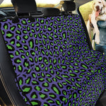 Purple And Green Leopard Pattern Print Pet Car Back Seat Cover
