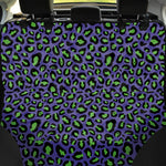 Purple And Green Leopard Pattern Print Pet Car Back Seat Cover