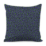 Purple And Green Leopard Pattern Print Pillow Cover
