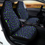 Purple And Green Leopard Pattern Print Universal Fit Car Seat Covers