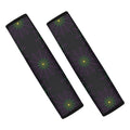 Purple And Green Spider Web Print Car Seat Belt Covers