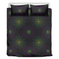 Purple And Green Spider Web Print Duvet Cover Bedding Set