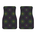 Purple And Green Spider Web Print Front Car Floor Mats