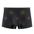 Purple And Green Spider Web Print Men's Boxer Briefs