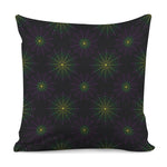 Purple And Green Spider Web Print Pillow Cover