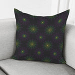 Purple And Green Spider Web Print Pillow Cover