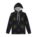 Purple And Green Spider Web Print Pullover Hoodie