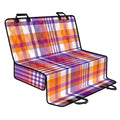 Purple And Orange Madras Plaid Print Pet Car Back Seat Cover