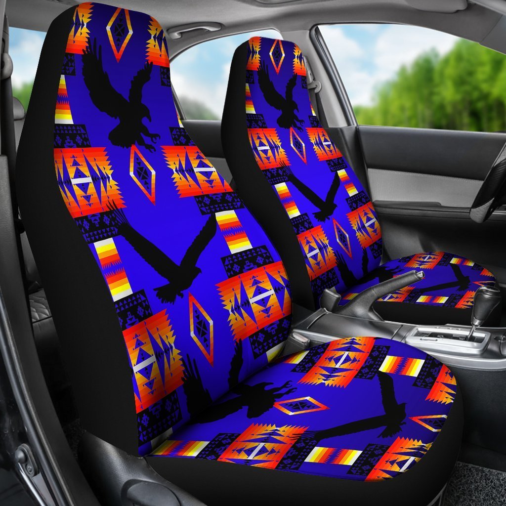 Purple And Orange Native Eagle Universal Fit Car Seat Covers GearFrost