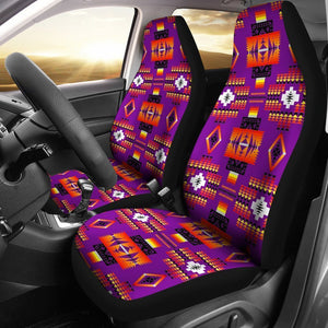 Purple And Orange Native Universal Fit Car Seat Covers GearFrost