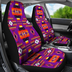 Purple And Orange Native Universal Fit Car Seat Covers GearFrost