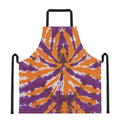 Purple And Orange Spider Tie Dye Print Apron