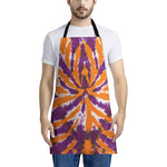 Purple And Orange Spider Tie Dye Print Apron