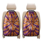 Purple And Orange Spider Tie Dye Print Car Seat Organizers