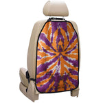 Purple And Orange Spider Tie Dye Print Car Seat Organizers