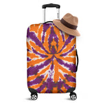 Purple And Orange Spider Tie Dye Print Luggage Cover