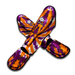 Purple And Orange Spider Tie Dye Print Muay Thai Shin Guard