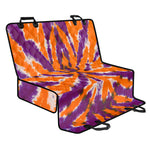 Purple And Orange Spider Tie Dye Print Pet Car Back Seat Cover