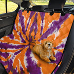 Purple And Orange Spider Tie Dye Print Pet Car Back Seat Cover